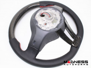 Alfa Romeo Giulia Steering Wheel - Carbon Fiber - w/ LED Functions - Alcantara - Non QV Models
